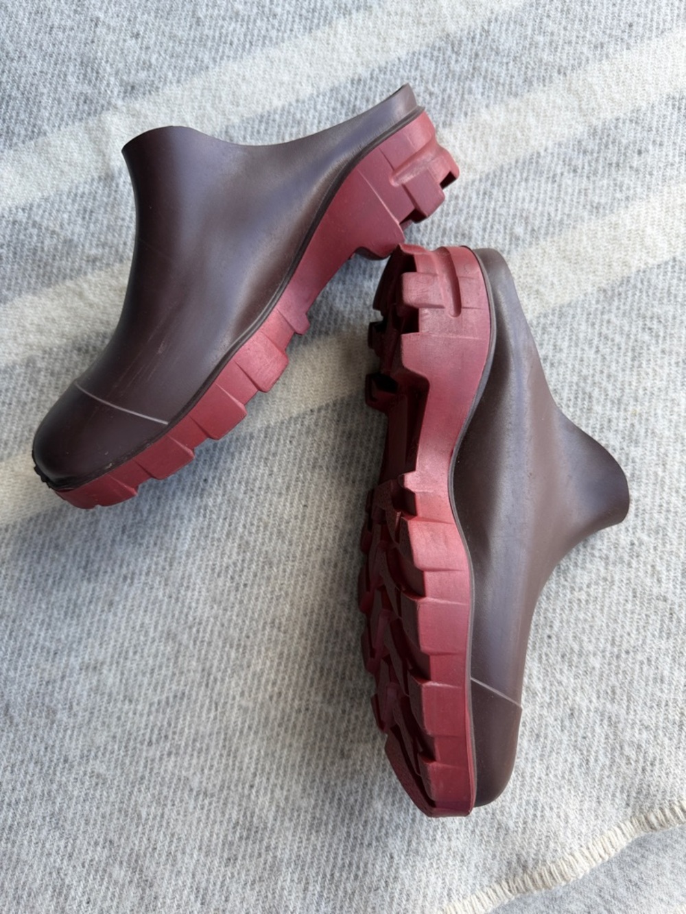 Stylish Brown and Red rubber clog